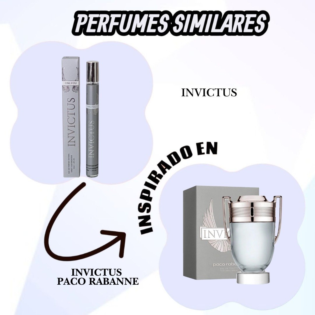 MINI PERFUME EN TUBO PARA CABALLERO INVICTUS EDP 35ML (AROMA SIMILAR A PACO RABANNE INVICTUS)