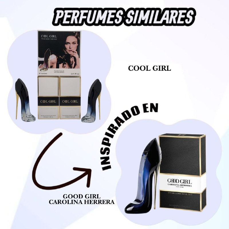 SET COOL GIRL IT S SO GOOD TO BE BAD EDP 40MLX2 (M) (AROMA SIMILAR A CAROLINA HERRERA GOOD GIRL)