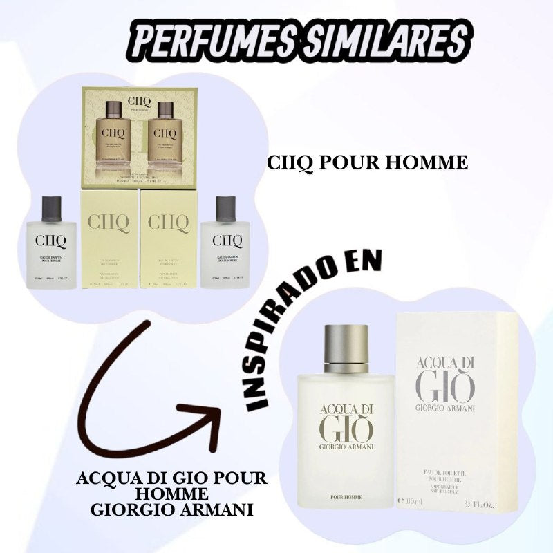 SET GIO POUR HOMME EDP 50MLX2 (H) (AROMA SIMILAR A GIORGIO ARMANI ACQUA DI GIO POUR HOMME)