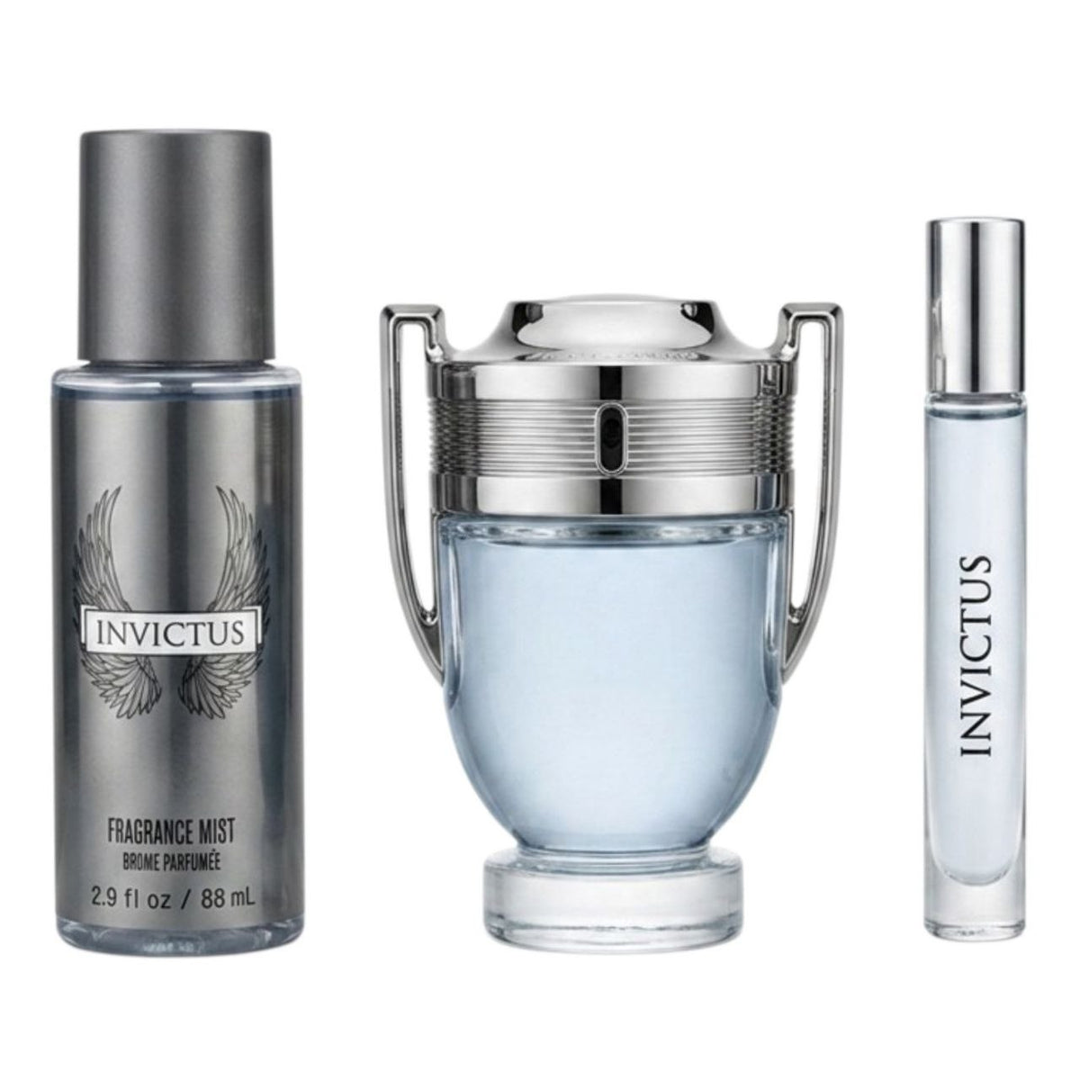 SET MYSTICAL INVICTUS EDP 50ML EDP 10ML SPLASH 88ML (H) (AROMA SIMILAR PACO RABANNE INVICTUS)