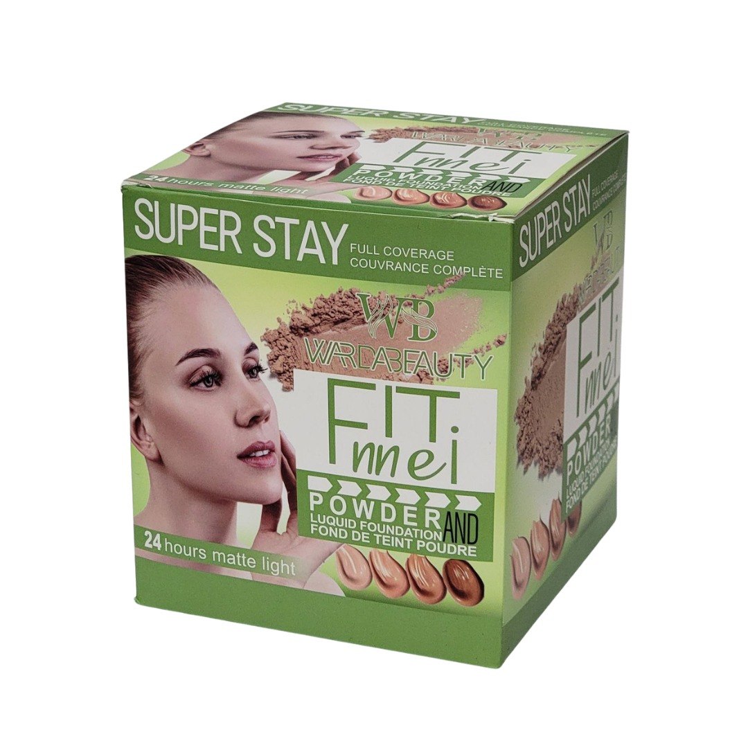 SET DE BASE LIQUIDA Y EN POLVO COBERTURA COMPLETA WARDABEAUTY (DUPE DE MAYBELLINE)