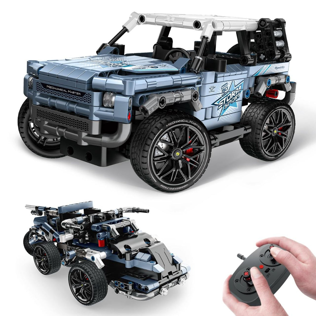 CARRO TODOTERRENO DE JUGUETE DE CONSTRUCCION CON CONTROL REMOTO MODELO 8041 MECHANICAL MASTER