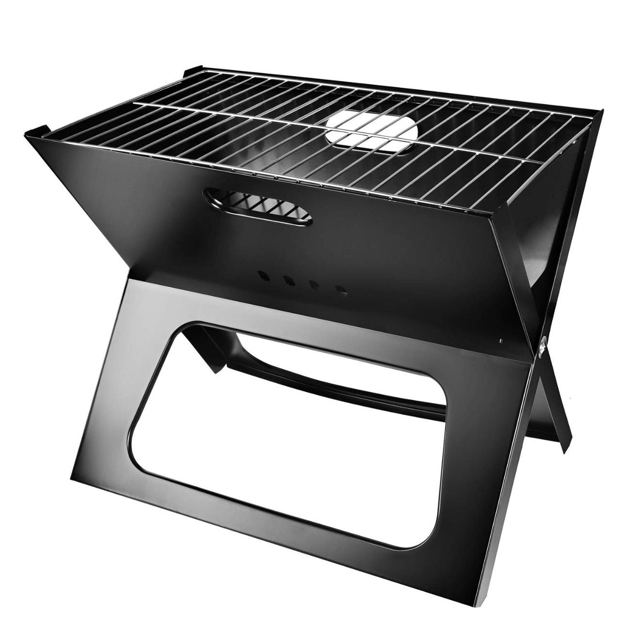 BARBACOA ASADOR DE CARBON PORTATIL PLEGABLE PARA EXTERIORES 48X27.5CM