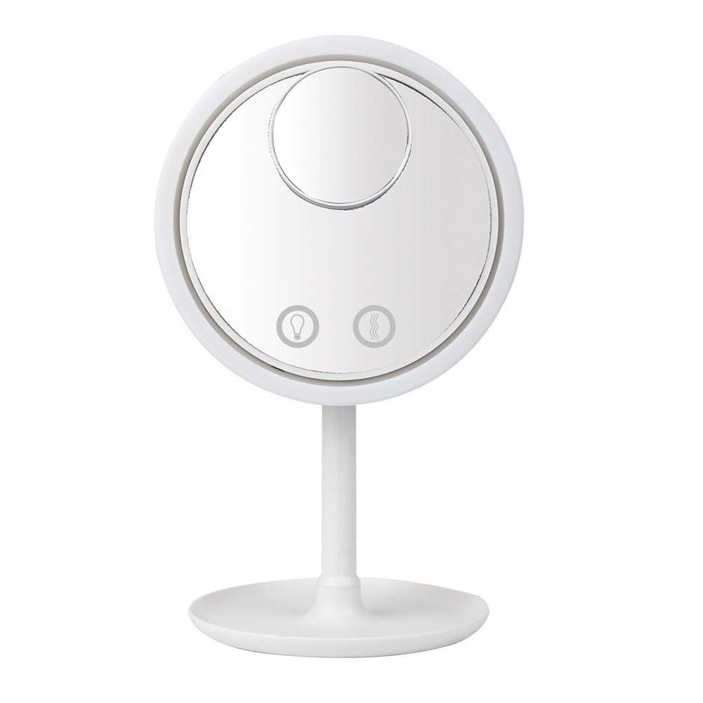 ESPEJO LED DE MAQUILLAJE CON VENTILADOR