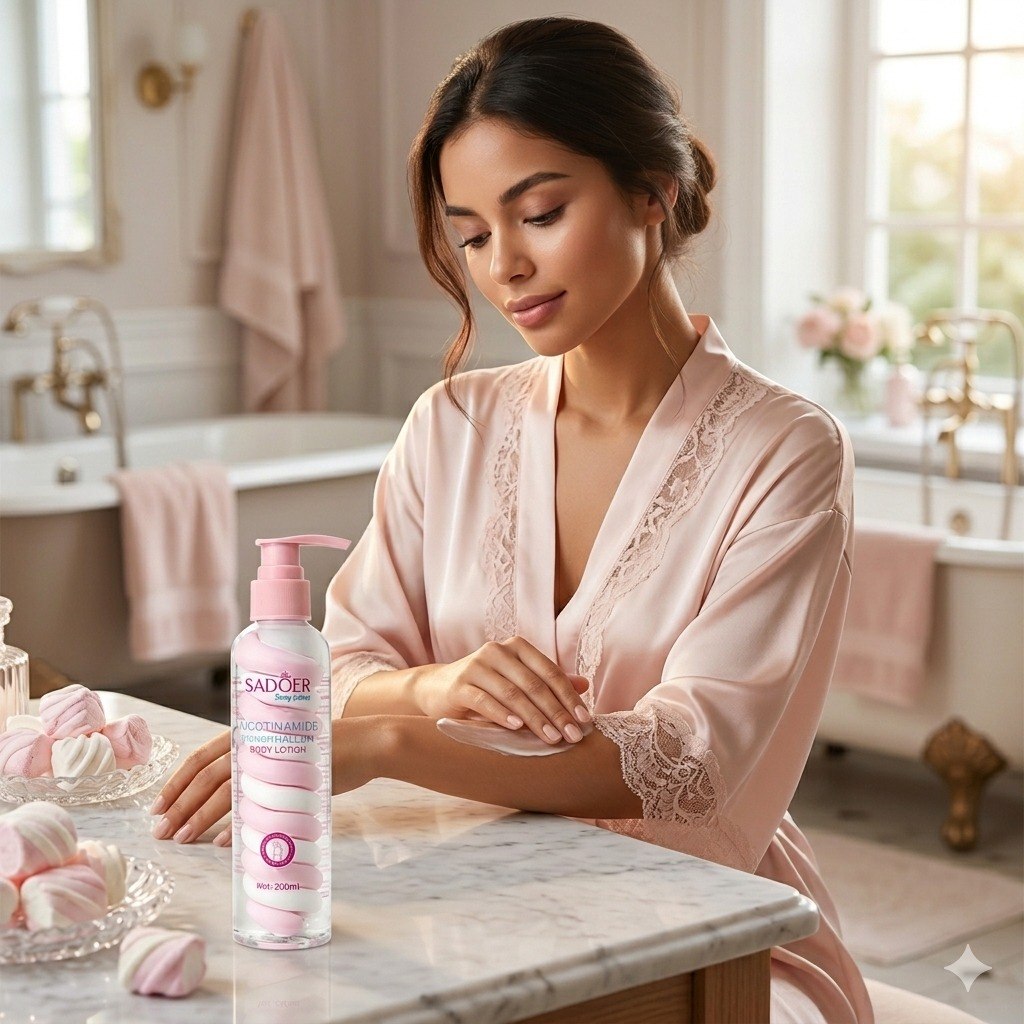 CREMA CORPORAL HIDRATANTE TEXTURA DE MALVAVISCO CON NIACINAMIDA SADOER 200ML