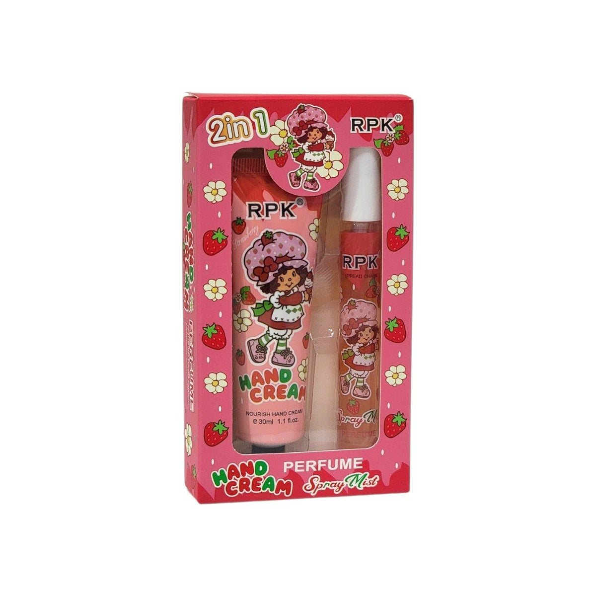 SET DE CREMA PARA MANOS Y PERFUME CON DISEÑO DE ROSITA FRESITA RPK 30ML 10ML