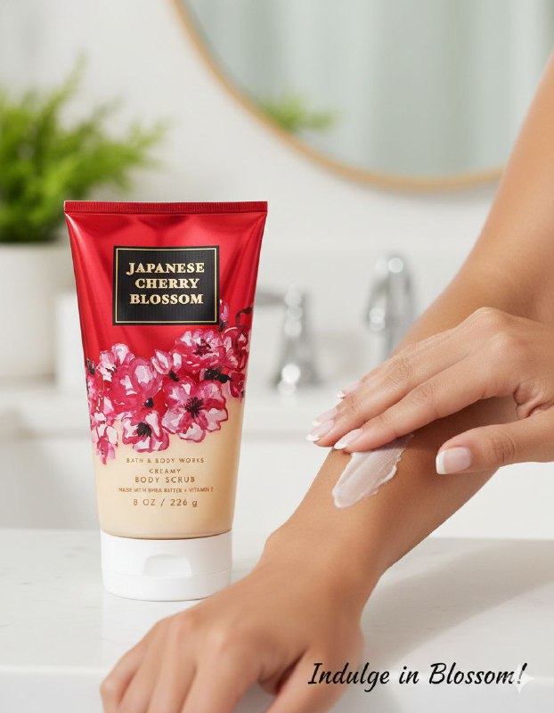 BATH & BODY WORKS CREMA EXFOLIANTE CHERRY BLOSSOM 226G (M)