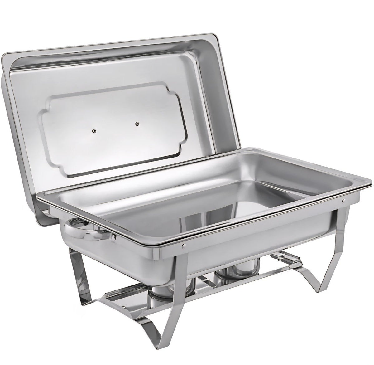 SET DE RECIEPIENTE BUFETERA PROFESIONAL DE ACERO INOXIDABLE 64X37X15CM