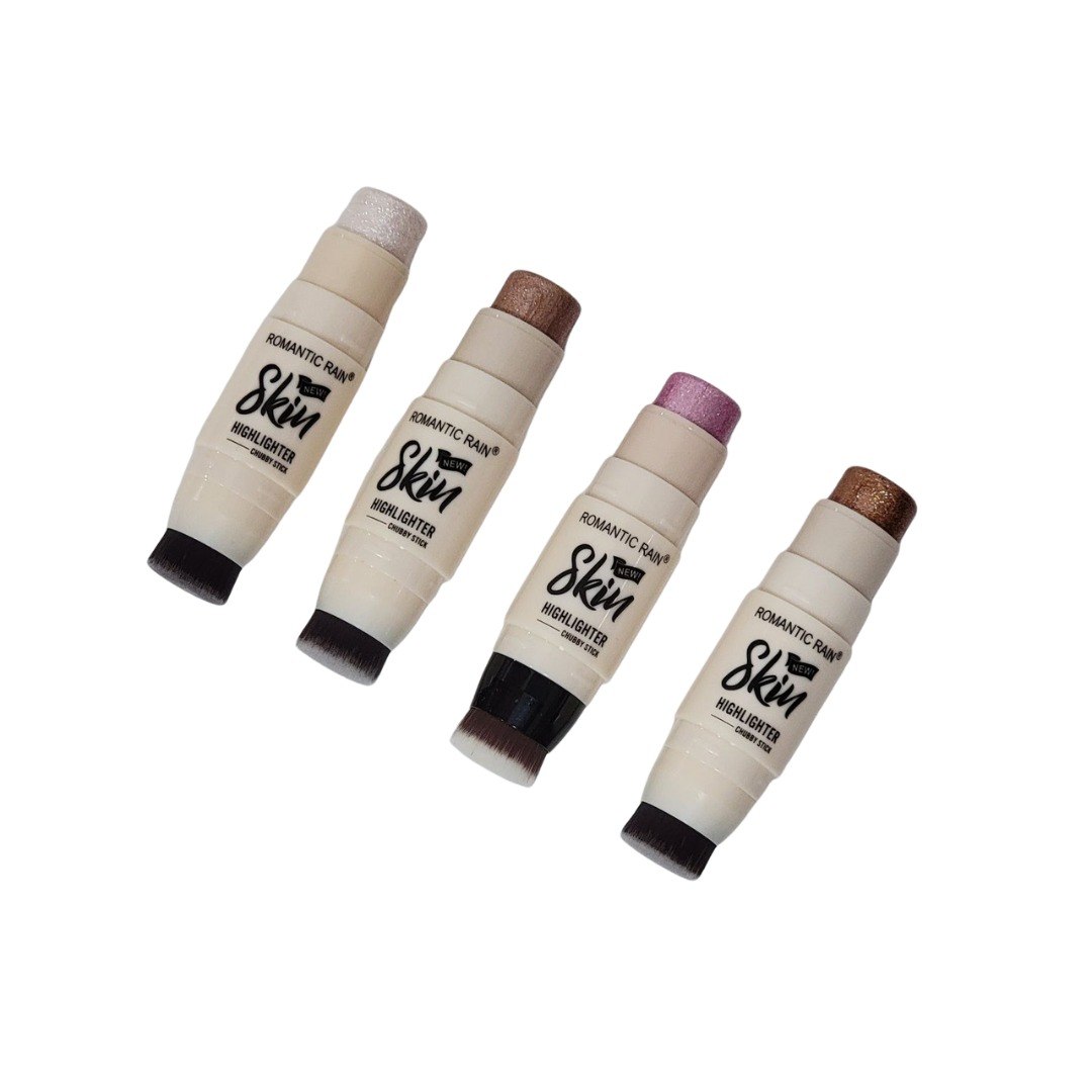 ILUMINADOR EN BARRA CON BROCHA DIFUMADORA ROMANTIC RAIN (DUPE DE SHEGLAM)