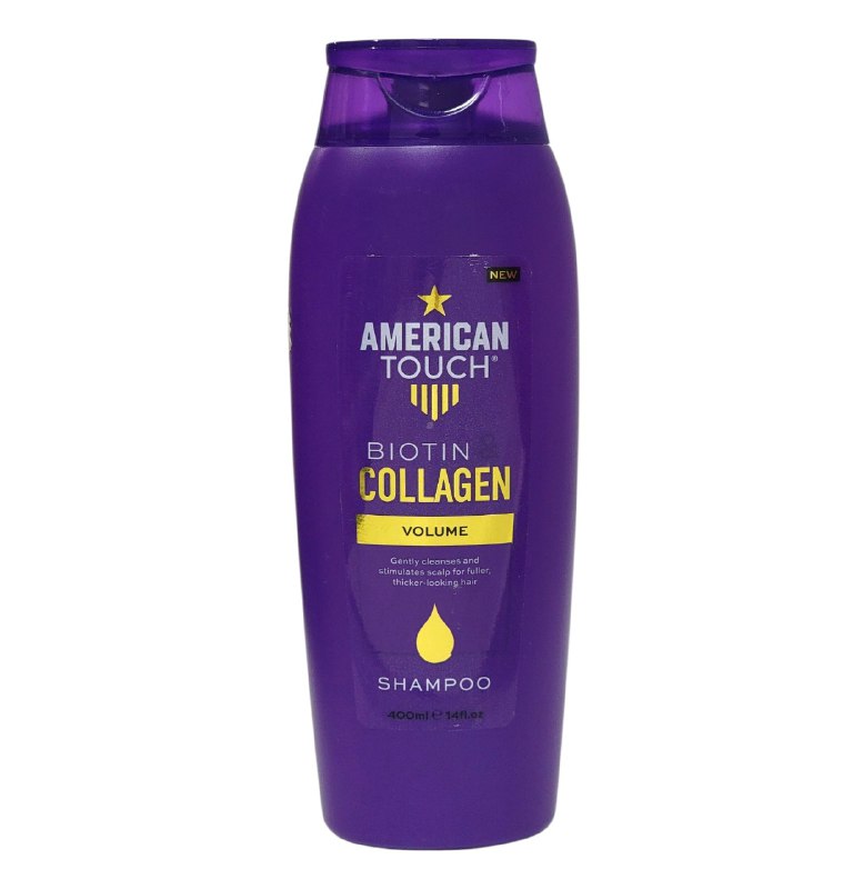SHAMPOO CON BIOTINA Y COLAGENO SUAVIZANTE AMERICAN TOUCH 400ML