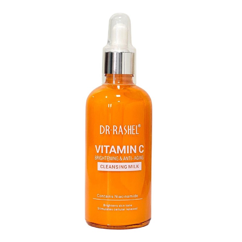 LIMPIADOR FACIAL, LECHE LIMPIADORA ILUMINADORA Y ANTIENVEJECIMIENTO CON NIACINAMIDA, AUMENTA LA PRODUCCION DE COLAGENO, ILUMINA LA PIEL Y ELIMINA AÑOS DR RASHEL 100ML
