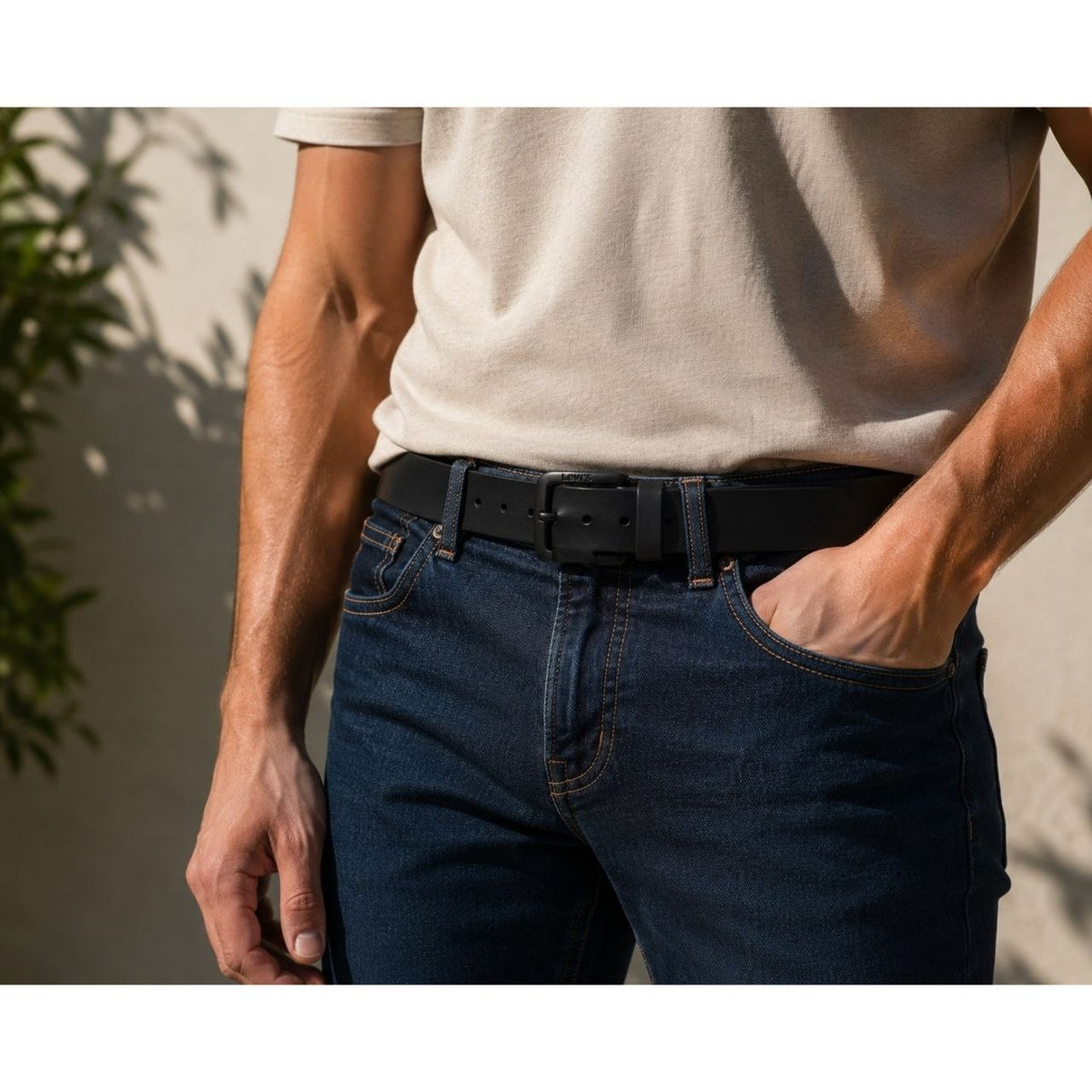 FAJA ORIGINAL LEVI'S PARA CABALLERO COLOR NEGRO TALLA XL/TG 40-42