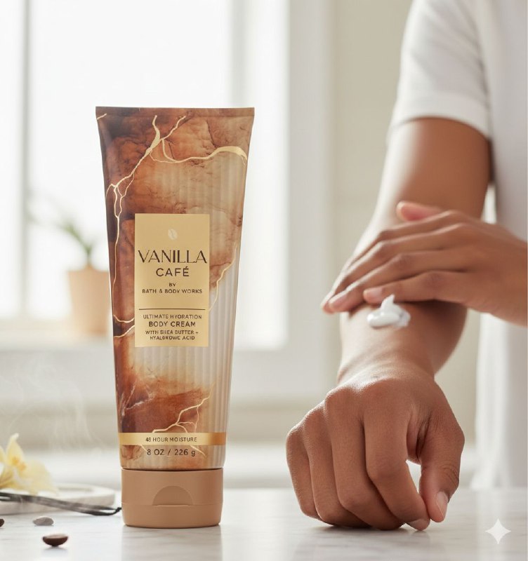 BATH & BODY WORKS CREMA VANILLA CAFE 226ML (M)