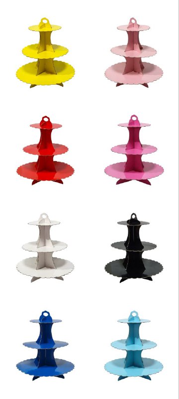 ESTANTE ORGANIZADOR SOPORTE DE CARTON DE 3 NIVELES PARA CUPCAKES, PRESENTACION Y ACABADO PROFESIONAL, FACIL DE MONTAR, SE PLIEGA PARA GUARDARLO