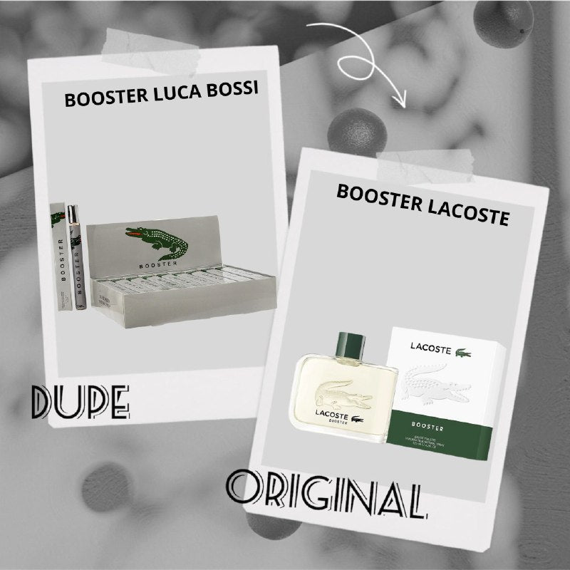 PERFUME EN TUBO PARA HOMBRE BOOSTER LUCA BOSSI EDP 35ML (H) (AROMA SIMILAR LACOSTE BOOSTER)