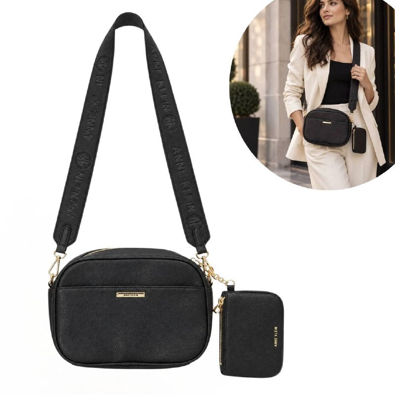 CARTERA ORIGINAL ANNE KLEIN PARA DAMA INCLUYE MONEDERO, 13X20CM 20X25CM