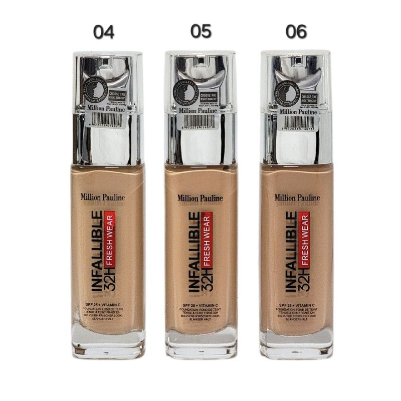 BASE LIQUIDA CON VITAMINA C SPF 25+ MILLION PAULINE 30G (DUPE DE LOREAL)
