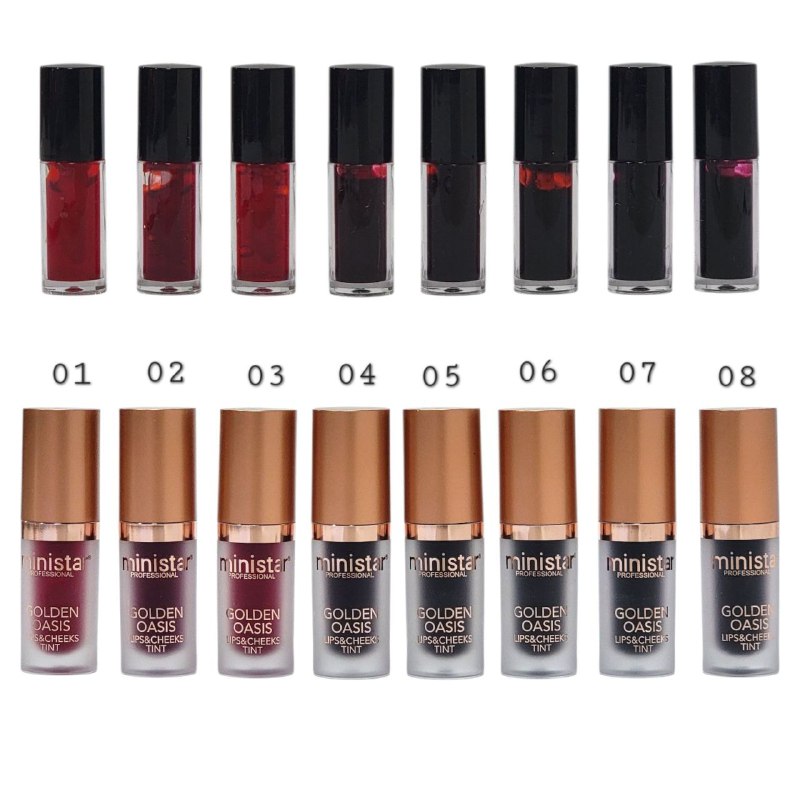 TINTA DE LABIOS HIDRATANTE AÑADE VITALIDAD CON COLORES CEREZA FRESA Y NARANJA BRILLANTES Y VIVOS MINISTAR 8ML (DUPE DE KIKO)