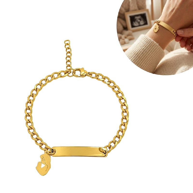 PULSERA DE ENCHAPE PARA DAMA 16CM