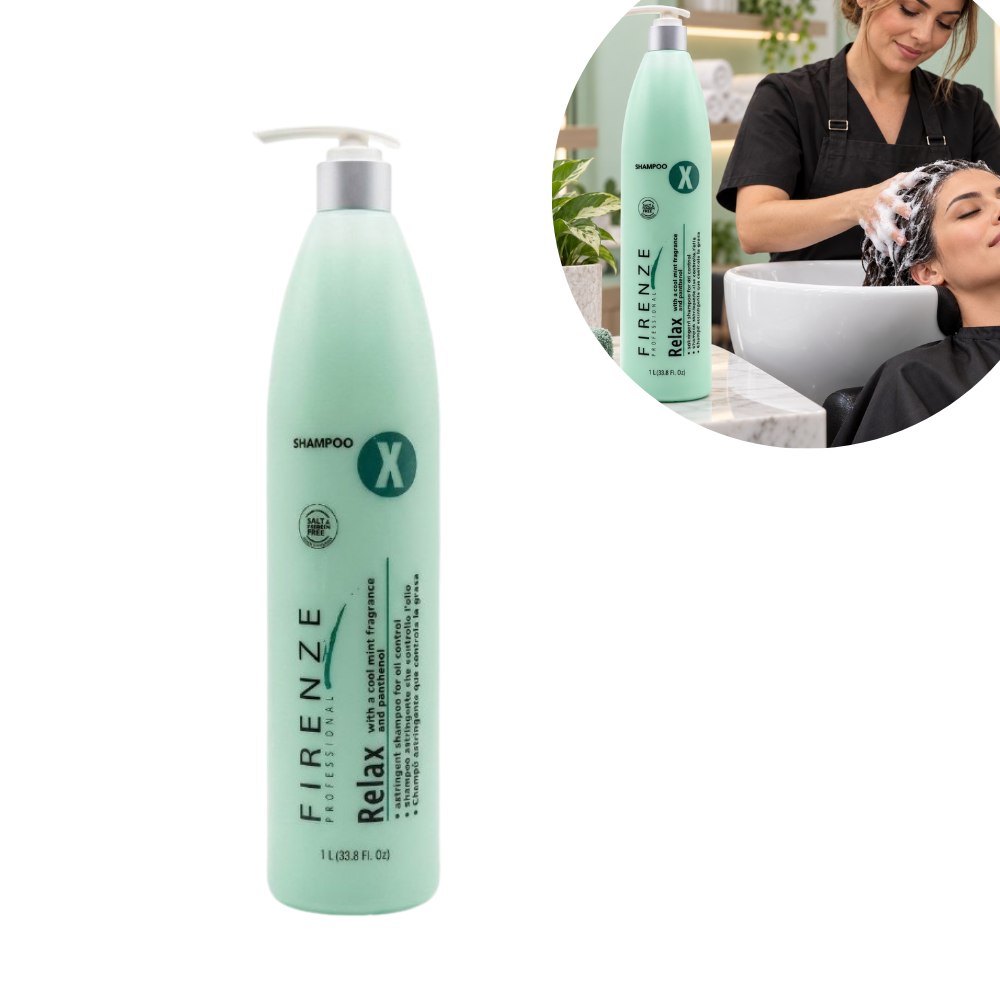 SHAMPOO ASTRINGENTE Y EQUILIBRANTE DEL CUERO CABELLUDO QUE CONTROLA LA GRASA DEL PELO FIRENZE 1L