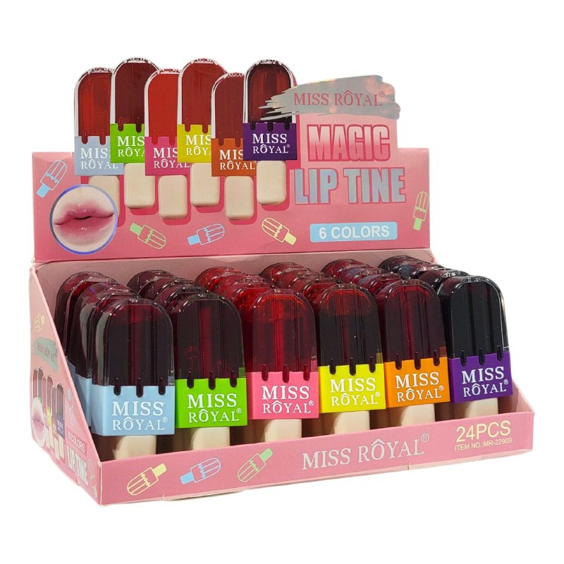BRILLO LABIAL TINTA PARA LABIOS 12G MISS ROYAL 6 TONOS