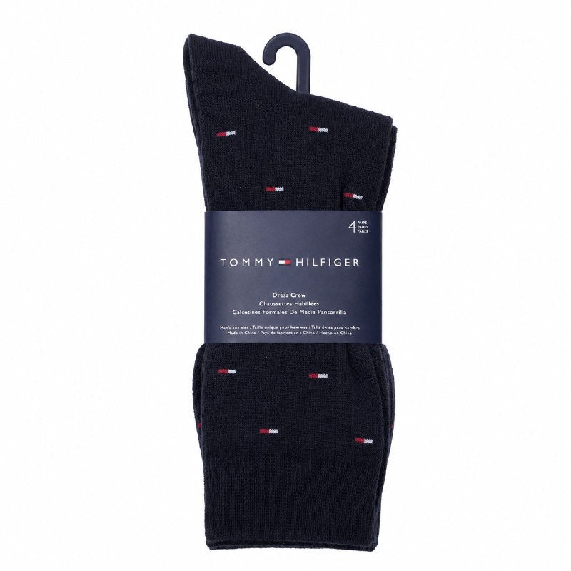 CALCETA ALTA TOMMY HILFIGER PARA HOMBRE 4 PARES TALLA ÚNICA