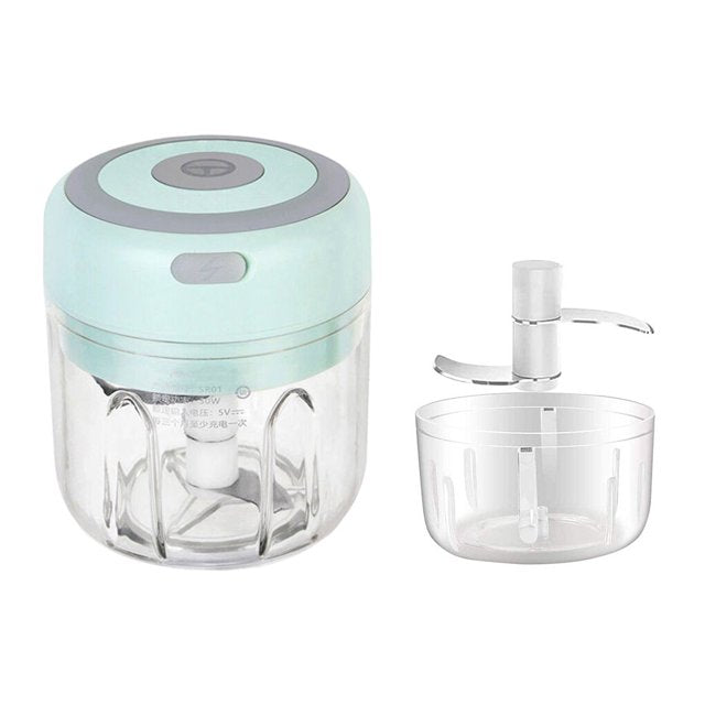 MAQUINA MINI CORTADORA Y PICADOR ELECTRICO DE ALIMENTOS PORTATIL CON CARGA USB