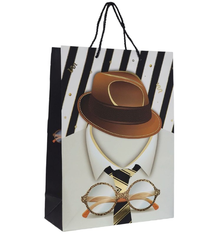 BOLSA DE REGALO PARA HOMBRE GRANDE 30X12X41.5CM