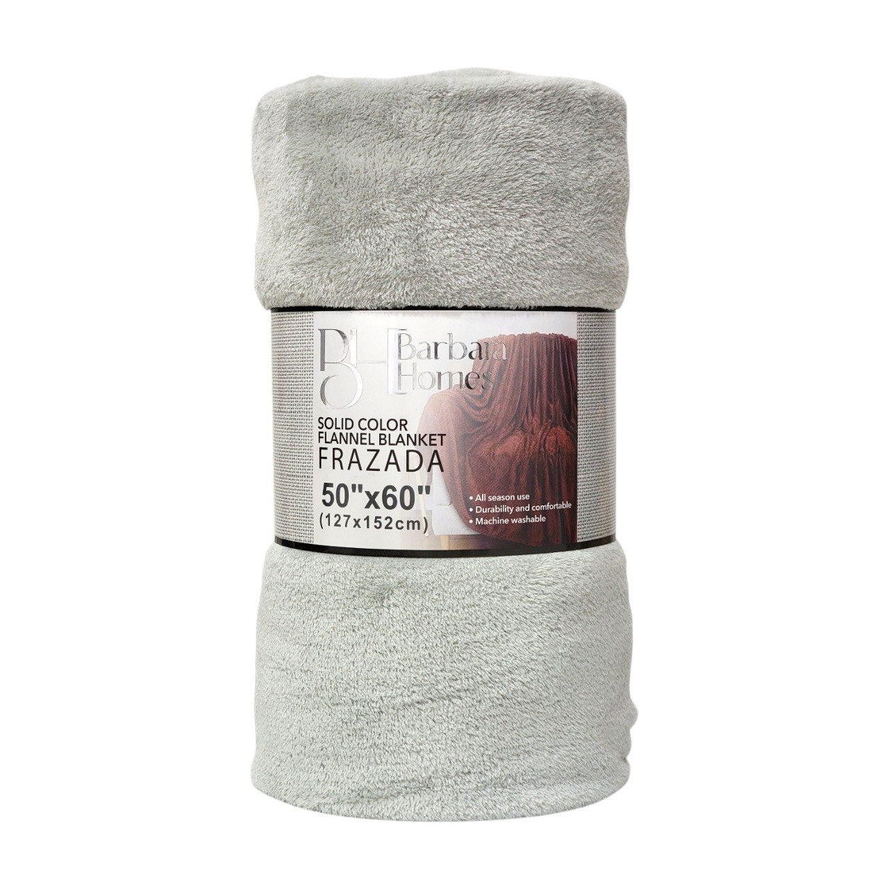 MANTA DECORATIVA TEXTURA SUAVE COLOR GRIS BARBARA HOMES 127X152CM