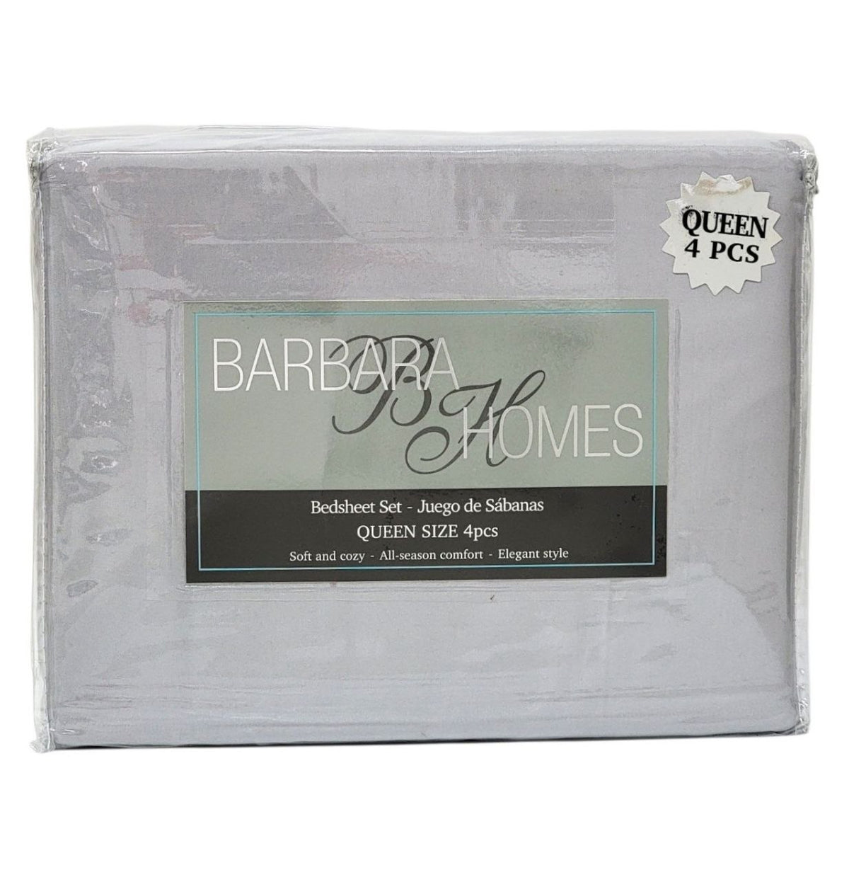 JUEGO DE SÁBANAS TAMAÑO QUEEN 4PCS BARBARA HOMES