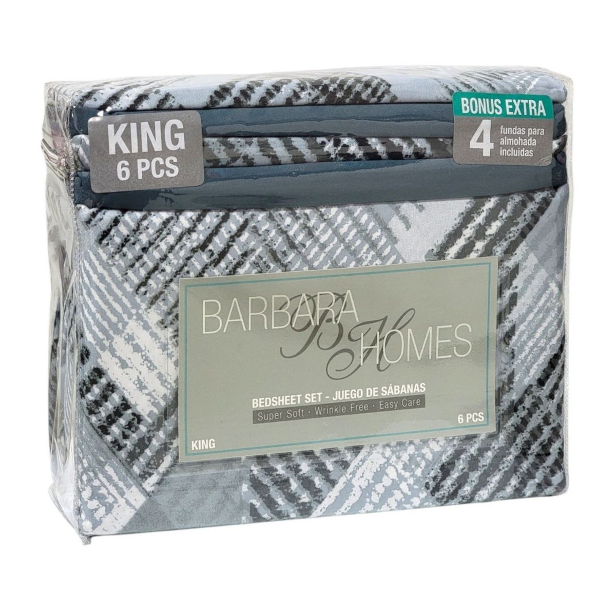 JUEGO DE SABANAS TAMAÑO KING 6PCS BARBARA HOMES