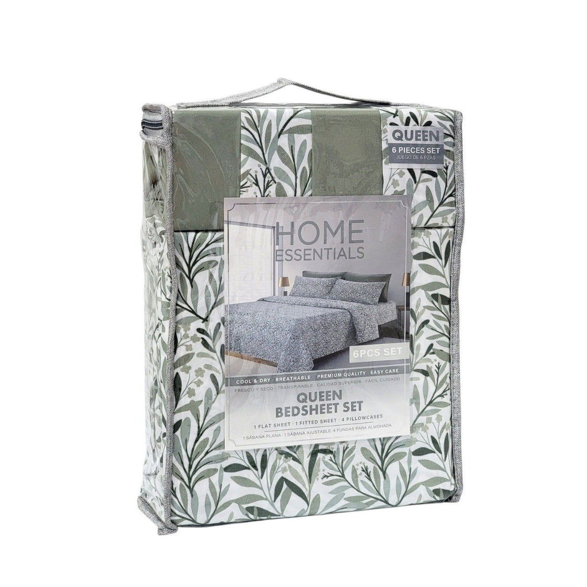 JUEGO DE SABANAS PREMIUM TAMAÑO QUEEN DE 4PCS HOME ESSENTIALS