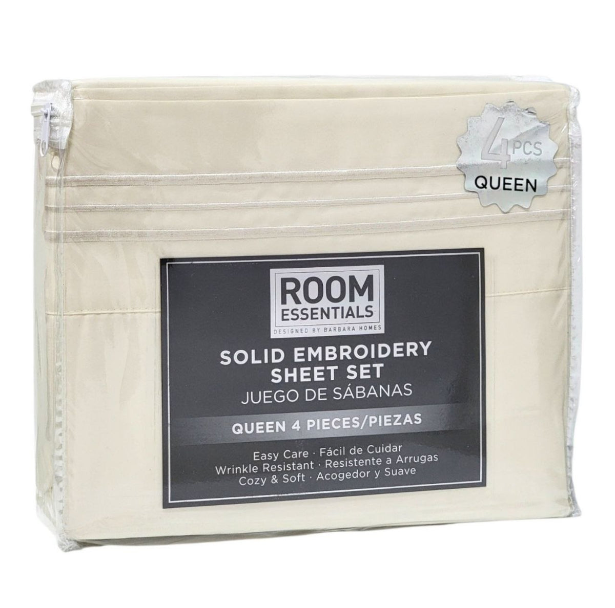 JUEGO DE SABANAS TAMAÑO QUEEN 4PCS ROOM ESSENTIALS
