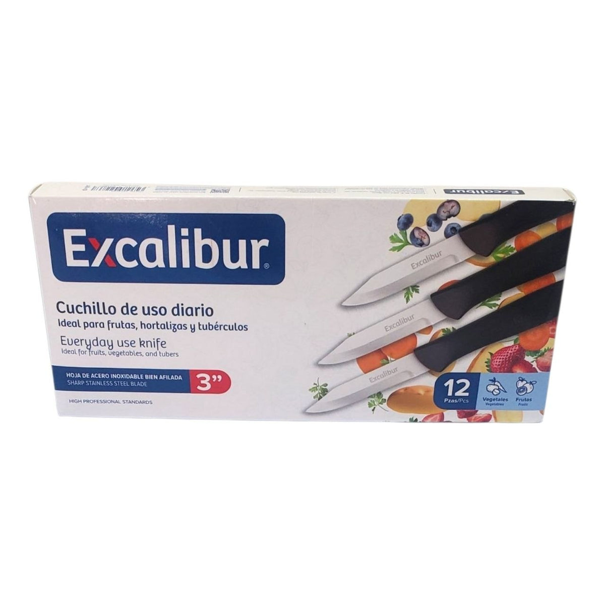 CUCHILLO PELADOR DE COCINA DE ACERO INOXIDABLE EXCALIBUR 7CM