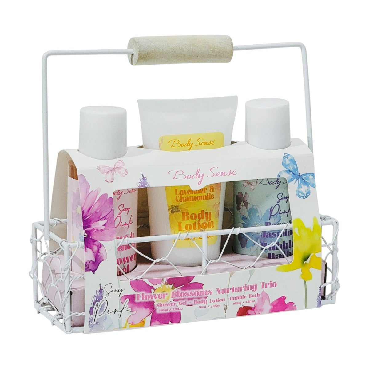 SET DE CUIDADO CORPORAL NUTRITIVO DE SPA CON AROMAS FLORALES 3PCS BODY SENSE