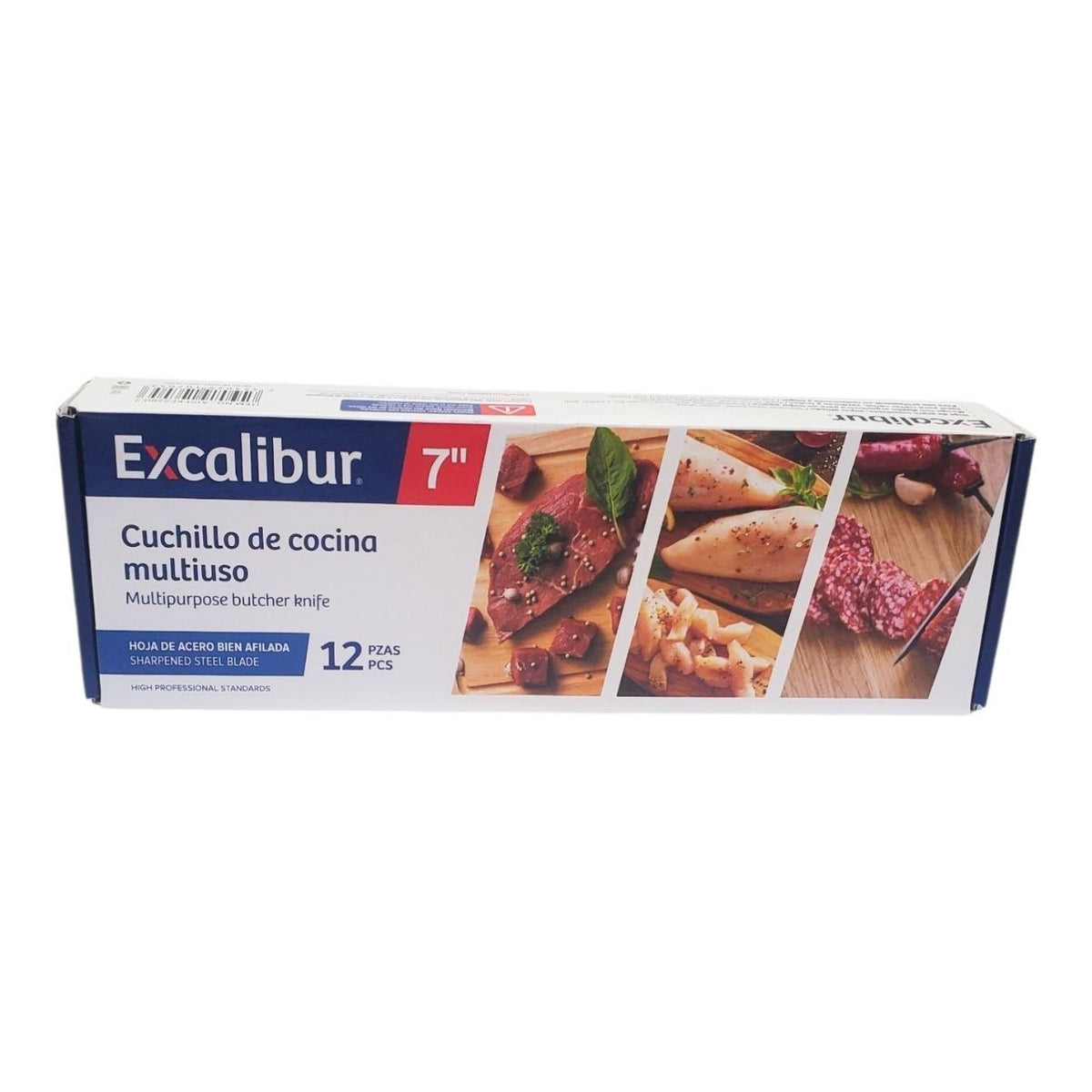 CUCHILLO DE COCINA MULTIUSO COMERCIAL CON ACABADO BLANCO EXCALIBUR 17CM