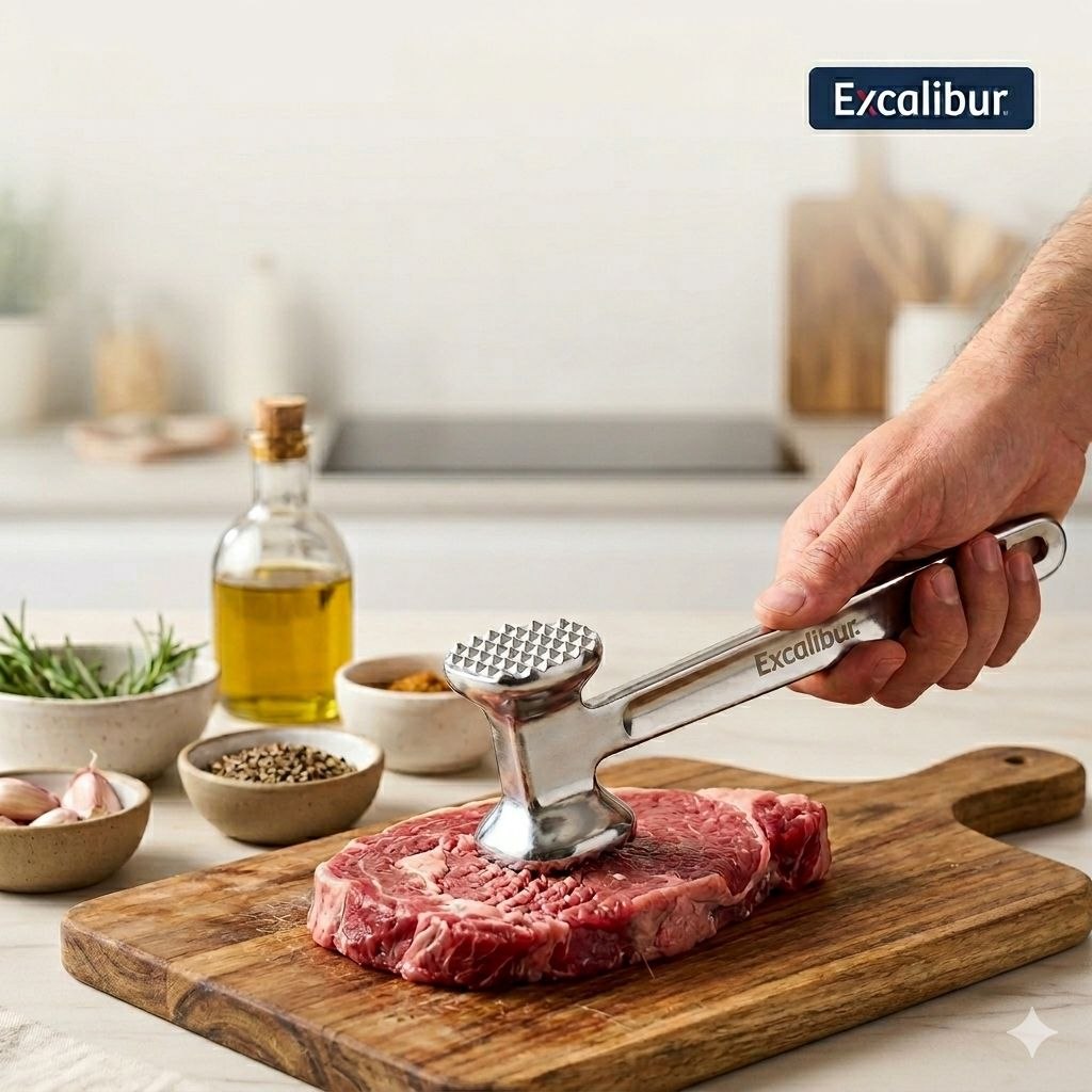 MARTILLO ABLANDADOR DE CARNES PROFESIONAL EXCALIBUR 21CM