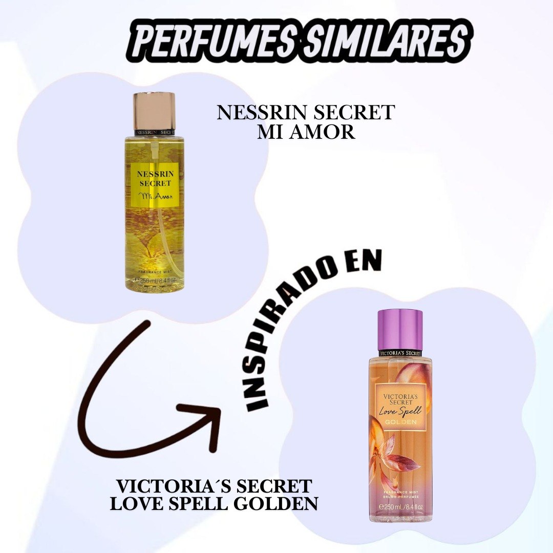 SPLASH NESSRIN SECRET MI AMOR 250ML (M) (AROMA INSPIRADO EN VICTORIA SECRET LOVE SPELL GOLDEN)
