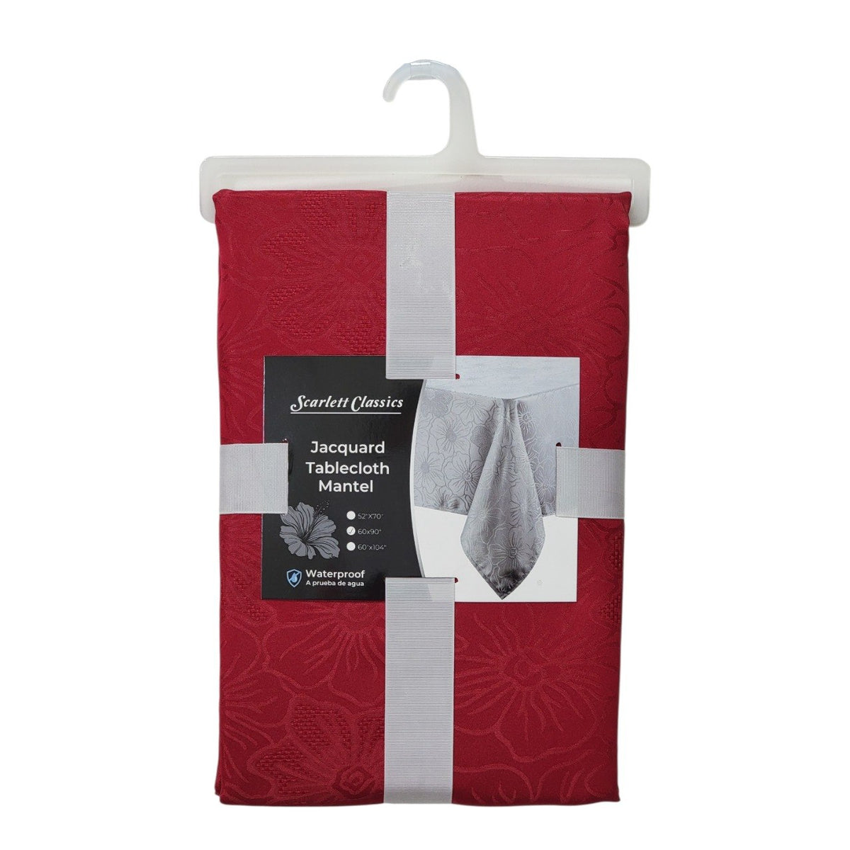 MANTEL CON TEJIDO JACQUARD ELEGANTE APRUEBA DE AGUA SCARLETT CLASSICS 152X228CM