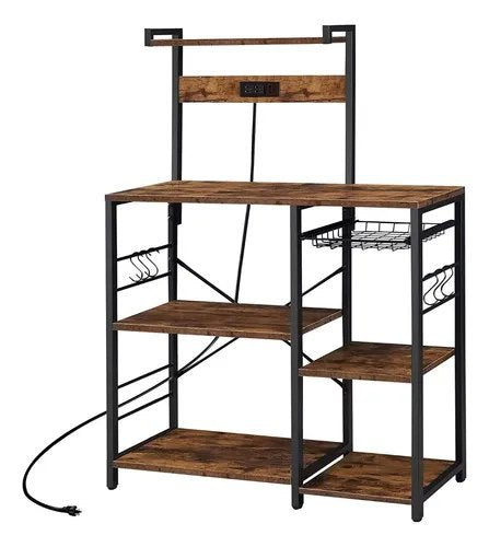 ORGANIZADOR ESTANTE DE COCINA MULTIFUNCIONAL ESTILO INDUSTRIAL 88X4X16IN