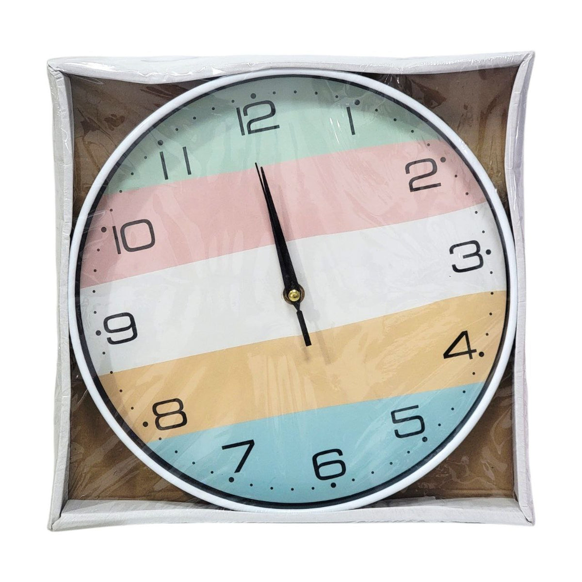 RELOJ DE PARED CON FONDO DE COLORES BENELI HOME 28CM