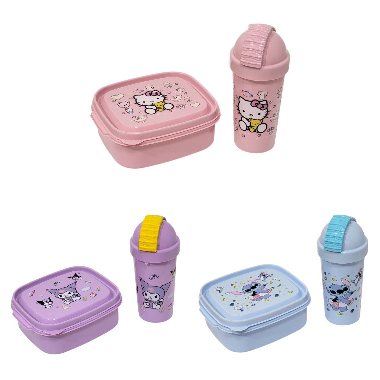 SET DE RECIPIENTE PANA PARA ALIMENTOS DE PERSONAJES INFANTILES CON BOTE Y CUBIERTO BENELI HOME