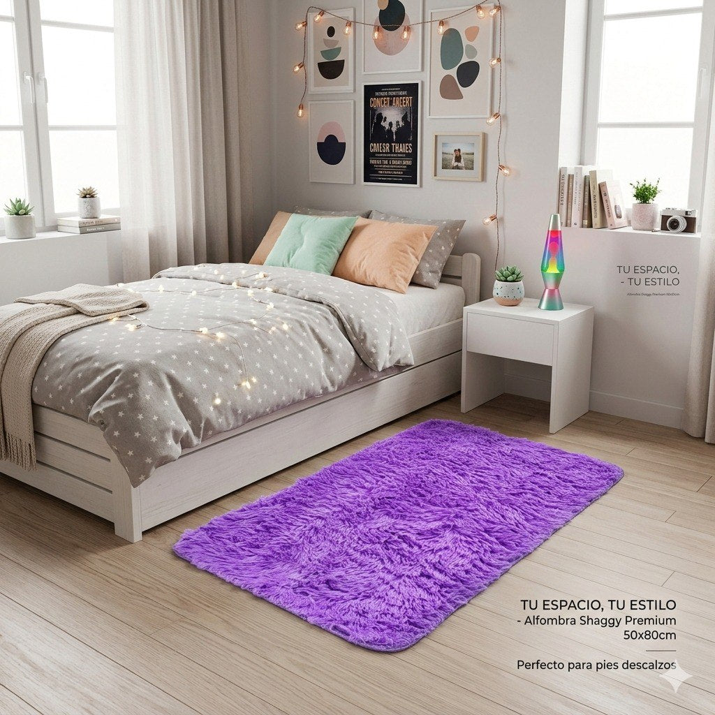 ALFOMBRA PREMIUM COLOR MORADO BENELI HOME 50X80CM