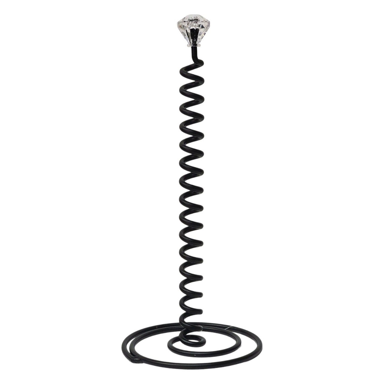 SUJETADOR PARA PAPEL DE COCINA CON DIAMANTE DE CRISTAL COLOR NEGRO MATE BENELI HOME 32CM