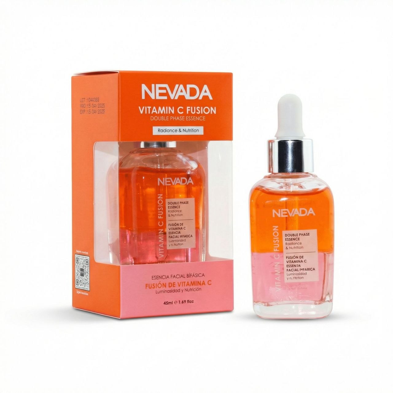 ESENCIA FACIAL BIFASICA ILUMINADORA Y REVITALIZANTE CON VITAMINA C NEVADA 45ML
