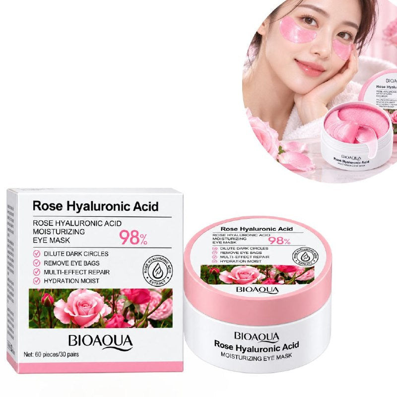 MASCARILLA FACIAL EN PARCHES DE HIDROGEL PARA EL CONTORNO DE OJOS HIDRATANTES CON ACIDO HIALURONICO BIOAQUA 60PCS