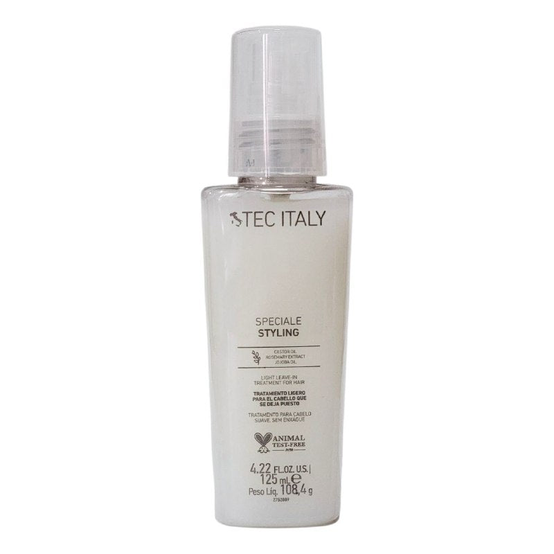 TRATAMIENTO PARA EL CABELLO HIDRATANTE SIN ENJUAGUE CON ACEITE DE RICINO Y JOJOBA Y EXTRACTO DE ROMERO TEC ITALY 125ML