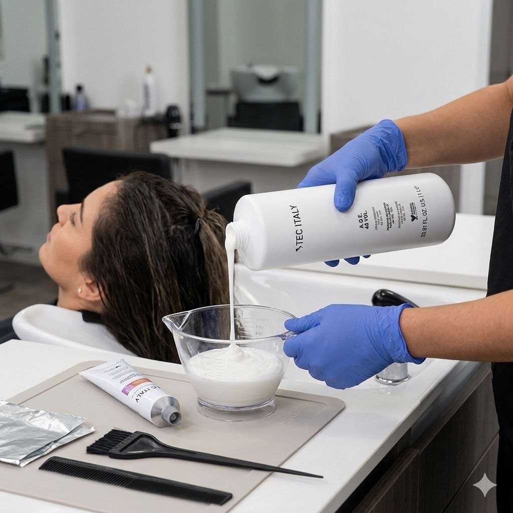 PEROXIDO EN CREMA ACTIVADOR DE COLOR AOE 40 VOL TEC ITALY 1L