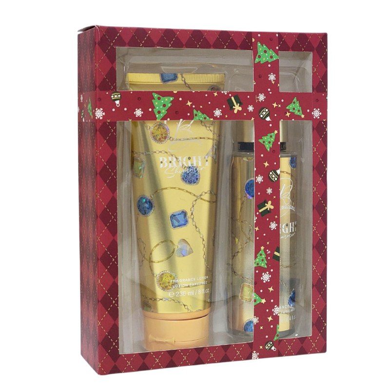 SET BODY PHILOSOPHY BRIGHT SHIMMER SPLASH 250ML, CREMA CORPORAL 236ML (M)
