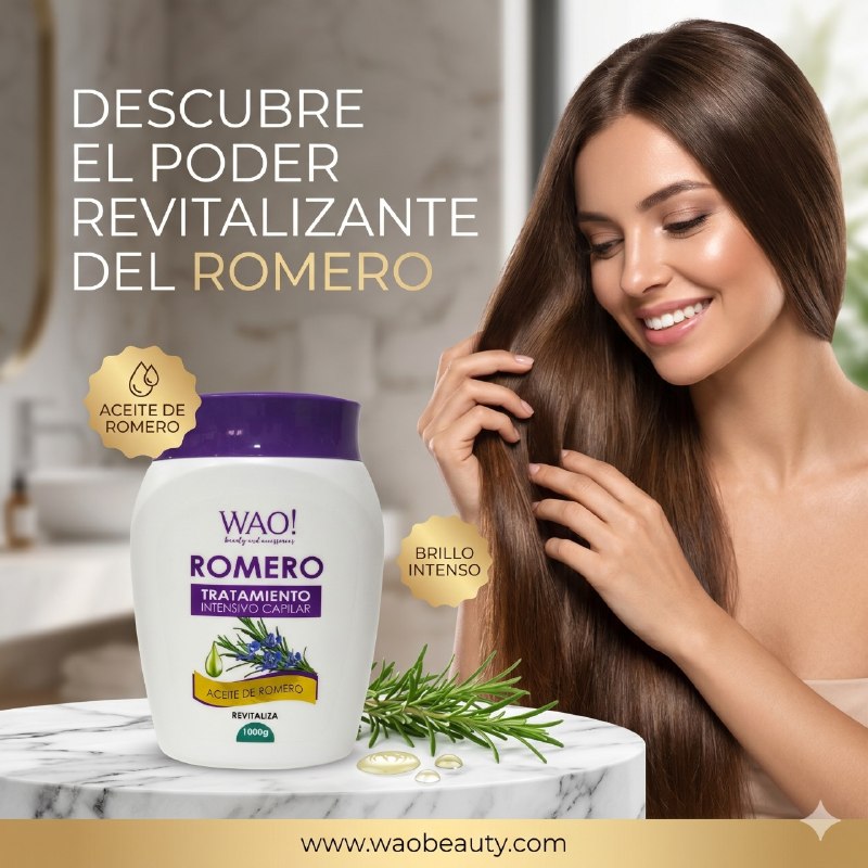 MASCARILLA PARA EL CABELLO INTENSIVA ANTICAIDA CON ACEITE DE ROMERO WAO 1000G